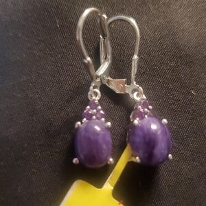 Elegant Amethyst Drop Earrings